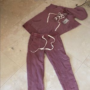 soft tie 2 pcs set with jogger/sweatpants cargo